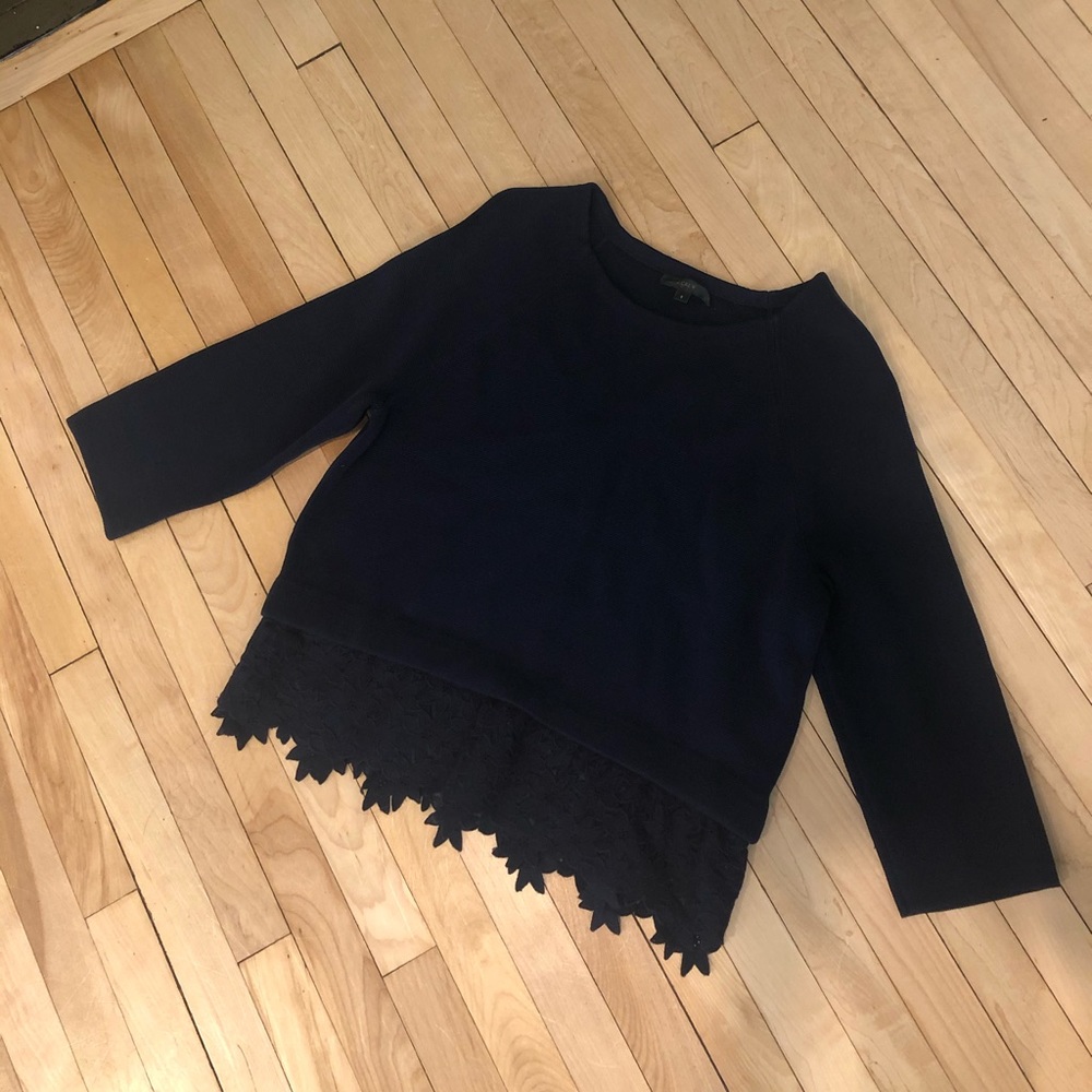 JCrew sweater w trim detail